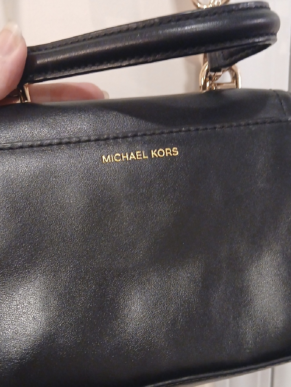 Michael Kors Small Black Leather Crossbody - Picture 5 of 10